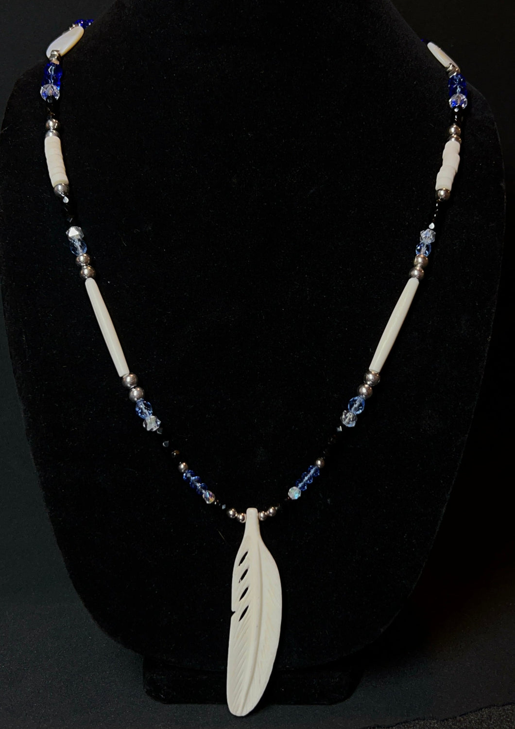 White Feather Charm Necklace