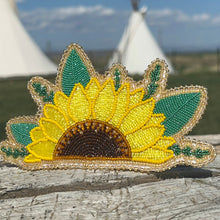 Load image into Gallery viewer, Beaded Sunflower Barrette
