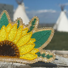Load image into Gallery viewer, Beaded Sunflower Barrette
