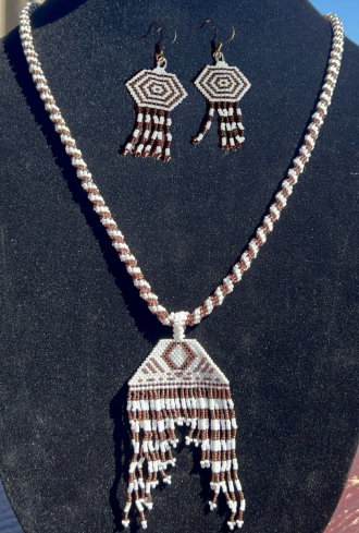 Bronze Necklace Earring Set