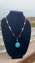 Load image into Gallery viewer, Turquoise Pendant (red)
