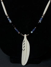 Load image into Gallery viewer, White Feather Charm Necklace

